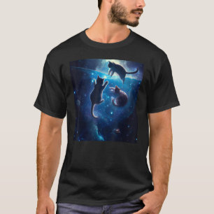 Mooie katten spelen in de buitenruimte Kat schatti T-shirt