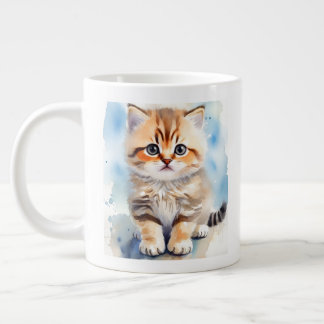 Mooie kattenfoto grote koffiekop