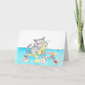 Mooie Kattenkaart Kasteel Wenskaart Kaart (Voorkant)