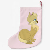 Mooie kattenkerst kous kleine kerstsok (Achterkant)