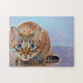 Mooie kattenkleuren, maar ook violet legpuzzel (Horizontaal)