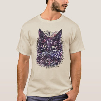 Mooie kattenkop illustratie t-shirt