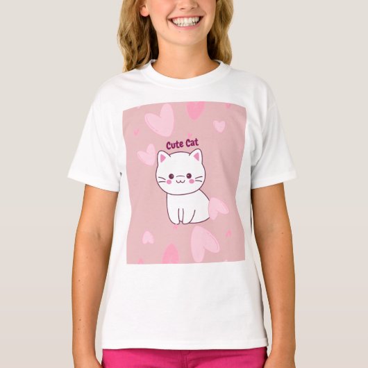 Mooie kattenliefhebbers ontwerp T-shirt (Voorkant)