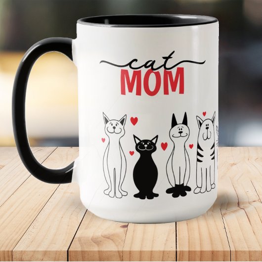 Mooie kattenmoeder mok