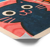 Mooie kattenpaneel collage muurkunst poster afdruk (Hoek)