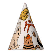 Mooie kattenpatroon feesthoedjes (Rechts)