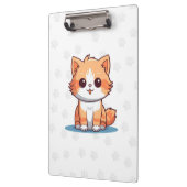 Mooie Kattenpootafdruk Klembord Esthetisch Kattend (Links)