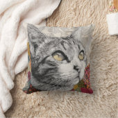 Mooie Kattenprint Worpkussen Kussen (Deken)