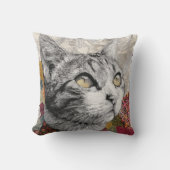 Mooie Kattenprint Worpkussen Kussen (Voorkant)