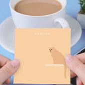 Mooie Kattenstickers met Oranje Post-Its en Naam Post-it® Notes