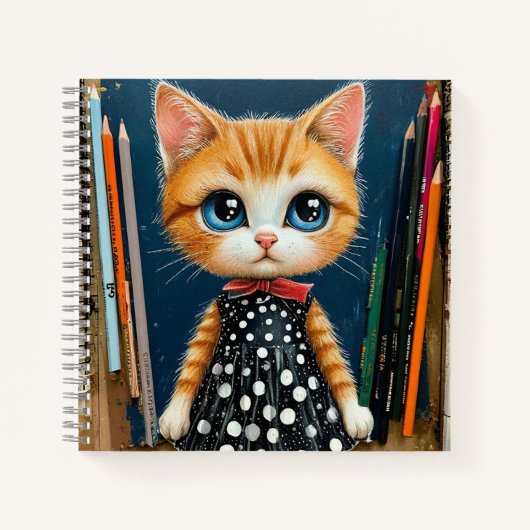 🐱✏️ Mooie Kattenstudie Kantoor Cadeau 📚✨ Notitieboek (Voorkant)