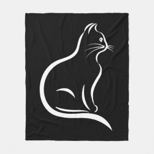 Mooie kattentekening voor dierenvrienden. fleece deken