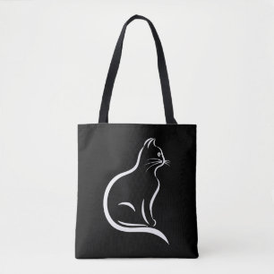 Mooie kattentekening voor dierenvrienden. tote bag