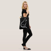 Mooie kattentekening voor dierenvrienden. tote bag (Op model)