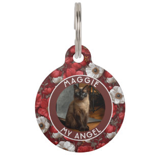 Mooie Kattenvader Cadeau Anemoon Bloem Huisdierpenning