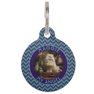 Mooie Kattenvader Cadeau Chevron Print Huisdierpenning