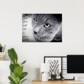 Mooie kattequote poster - Motivatie (Thuiskantoor)