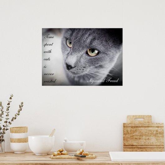 Mooie kattequote poster - Motivatie (Keuken)