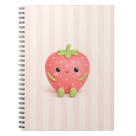 Mooie Kawaii Aardbei Spiraal Notebook Notitieboek