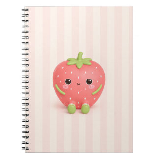 Mooie Kawaii Aardbei Spiraal Notebook Notitieboek