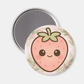 Mooie Kawaii Aardbeimagneet Magneet (Voorkant / Achterkant)