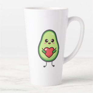 Mooie Kawaii Avocado Hart Liefde - Schattig Gezond Latte Mok