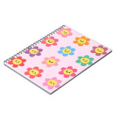 Mooie Kawaii Bloem Emoties Chart Notitieboek (Linkerzijde)