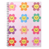 Mooie Kawaii Bloem Emoties Chart Notitieboek (Voorkant)
