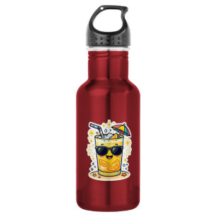 Mooie Kawaii Coole Zomer Tropische Drank Zonnebril Waterfles