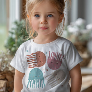 Mooie Kawaii Kwallen Peuter T-Shirt