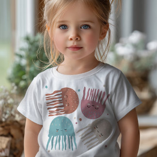 Mooie Kawaii Kwallen Peuter T-Shirt