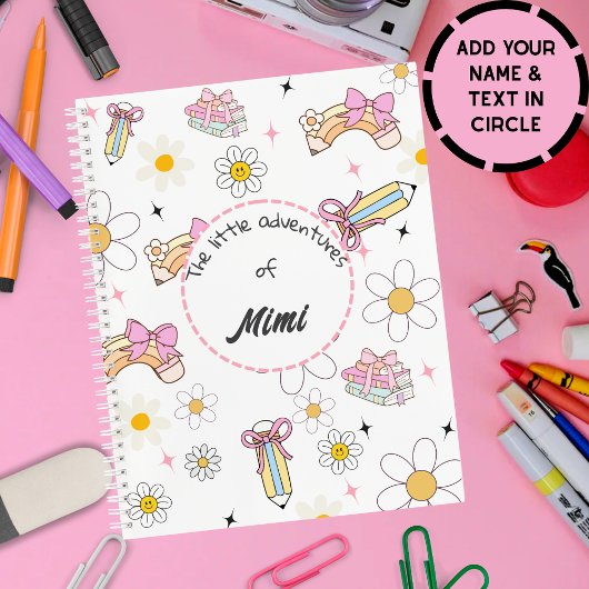 Mooie Kawaii Persoonlijke Kindernaam Notitieboek