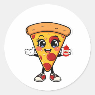Mooie Kawaii Pizza Sticker