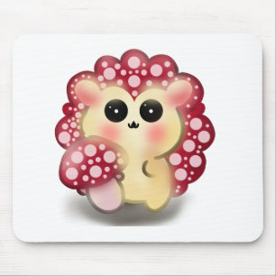 Mooie Kawaii Rode Paddenstoel Egeltje Paddenstoel Muismat