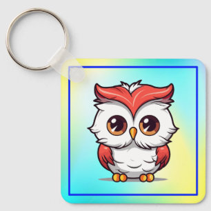 Mooie Kawaii stijl uil Cartoon-77038 Sleutelhanger