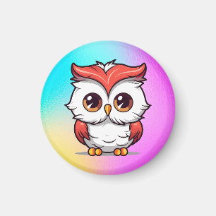 Mooie Kawaii Stijl Uil Cartoon Magneet