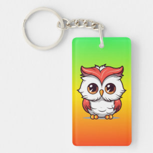 Mooie Kawaii Stijl Uil Cartoon Sleutelhanger