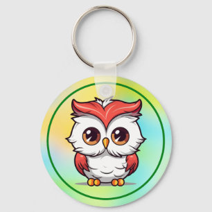 Mooie Kawaii Stijl Uil Cartoon Sleutelhanger