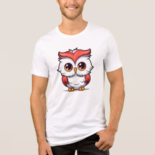 Mooie Kawaii Stijl Uil Cartoon Tri-Blend Shirt