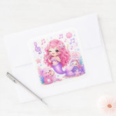 Mooie Kawaii Zeemeermin Stickers  (Envelop)
