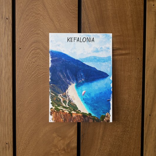Mooie Kefalonia Griekenland Waterverf Briefkaart