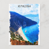 Mooie Kefalonia Griekenland Waterverf Briefkaart (Voorkant)