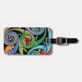 Mooie Keltische Mandala met kleurrijke zwammen Bagagelabel (Voorkant horizontaal)