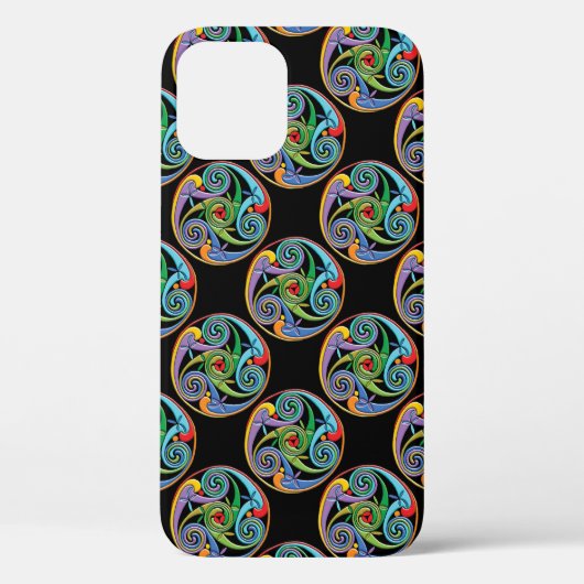 Mooie Keltische Mandala met kleurrijke zwammen Case-Mate iPhone Case (Achterkant)
