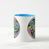 Mooie Keltische Mandala met kleurrijke zwammen Mok (Midden)