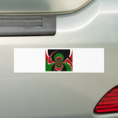 Mooie Kenia Black Red Green Color Design Flag Bumpersticker (Op auto)