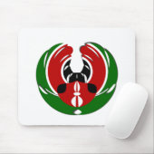 Mooie Kenia Black Red Green Color Design Flag Muismat (Met muis)