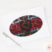 Mooie Kenia Hedendaagse Nationale Edgy Vlag Ovale Sticker (Envelop)
