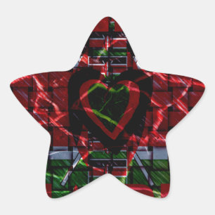 Mooie Kenia Hedendaagse Nationale Edgy Vlag Ster Sticker