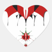 Mooie Keniaanse vlag. Hart Sticker (Voorkant)